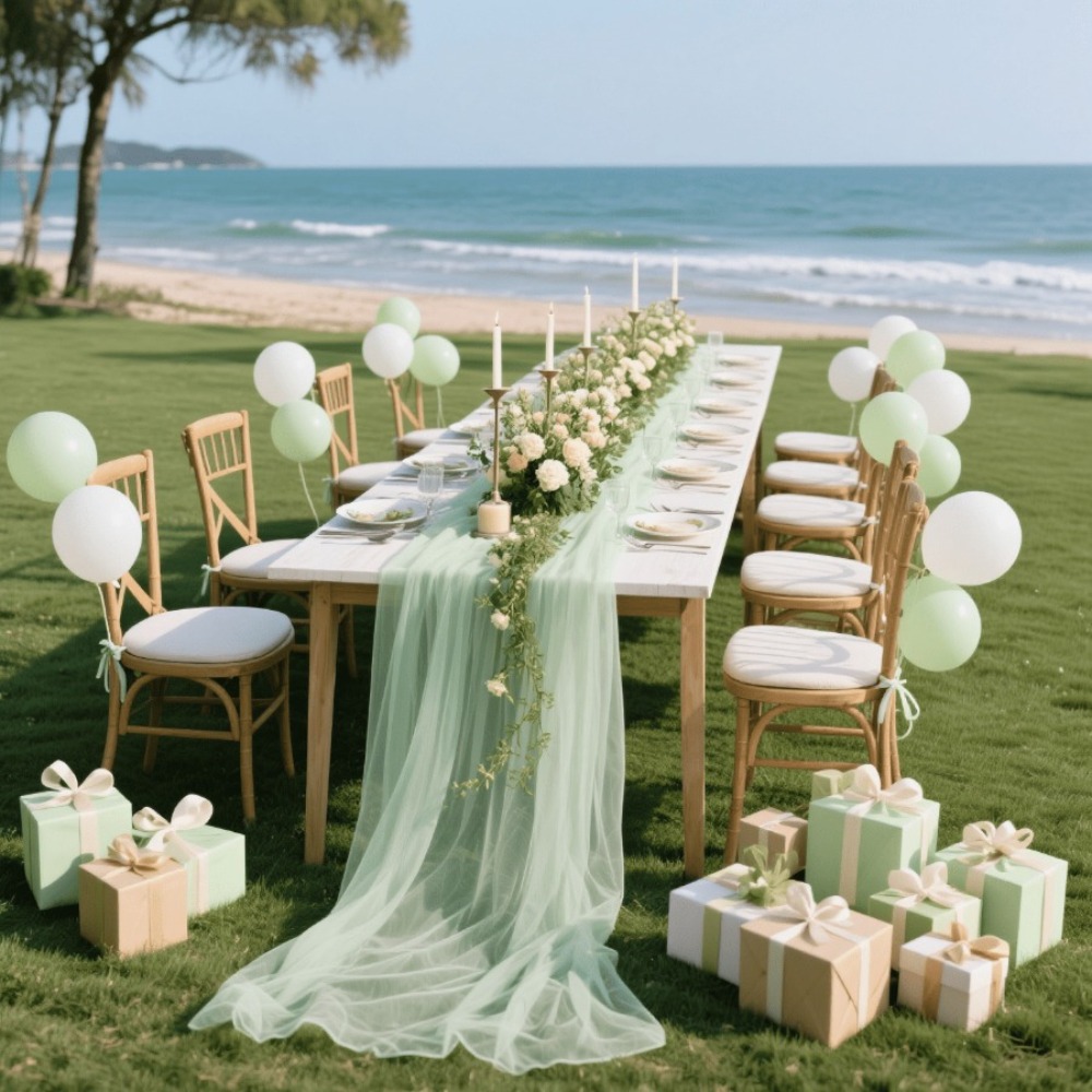 Wedding Ceremony Supply - Runner da Tavolo Trasparente per Matrimoni,