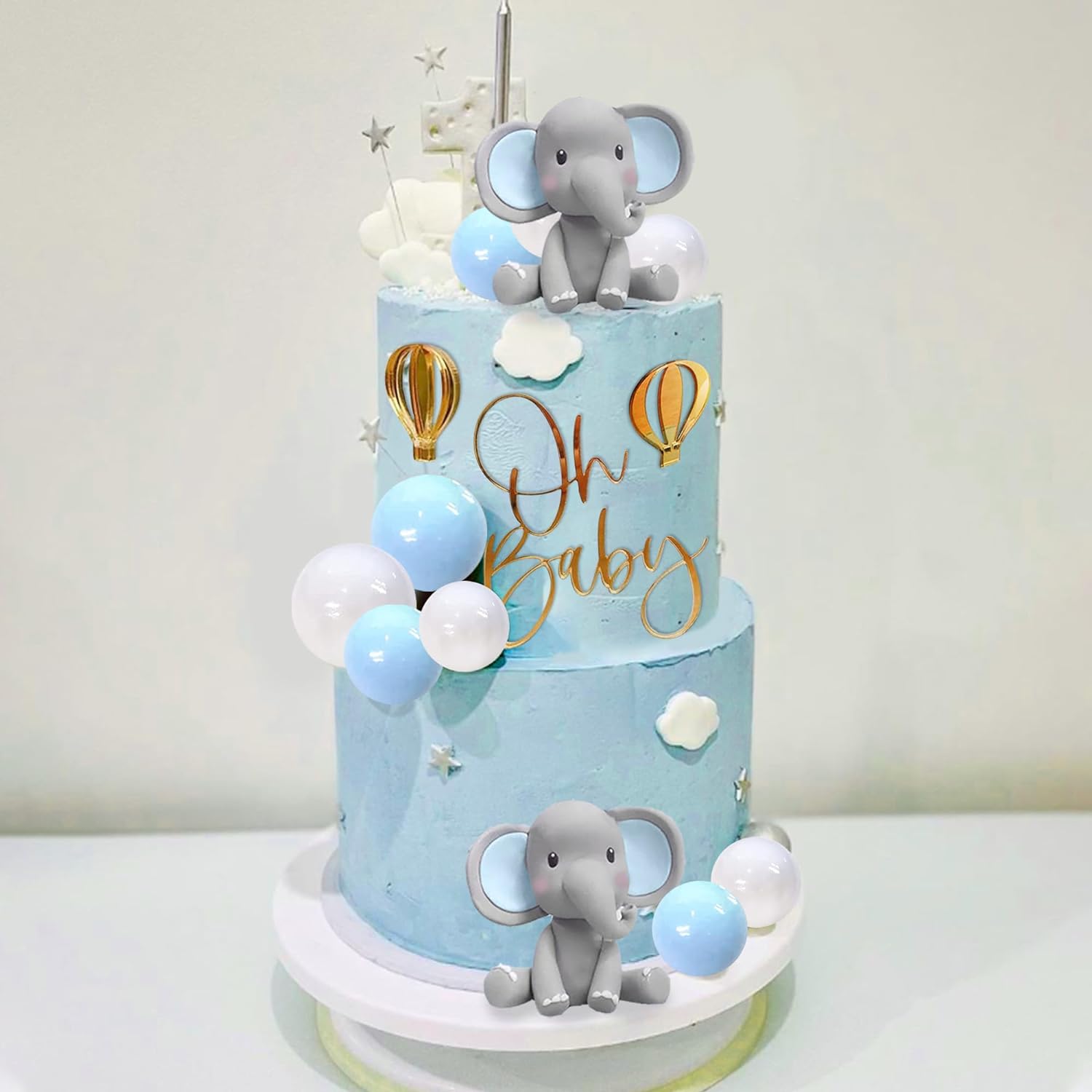 Confetti Balloon Set - Decorazione torta elefante con mini elefante