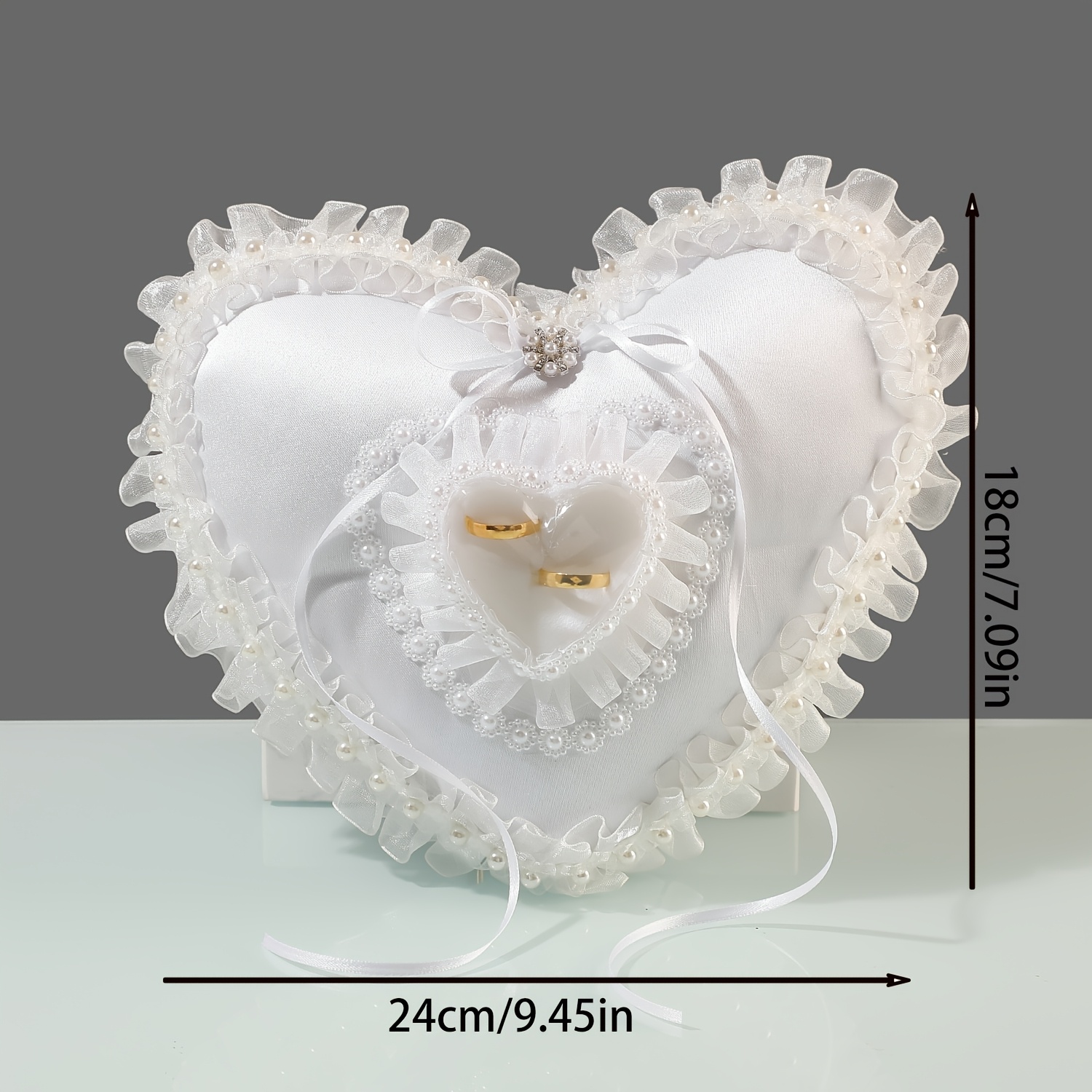 Cuscino Portafedi a Forma di C - Ring Bearer Pillow recensione e prezzo