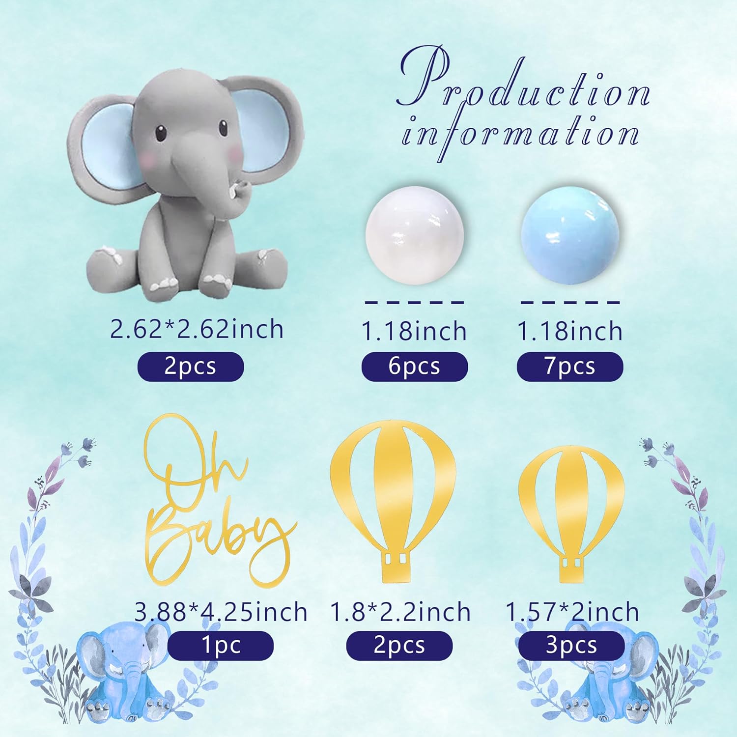 Decorazione torta elefante con - Confetti Balloon Set recensione e prezzo